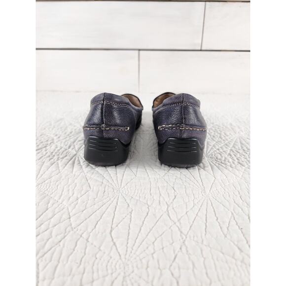 Trotters New Women's Slip On Zane Leather Blue Size 7M Casual Preppy - Picture 7 of 11